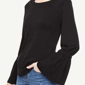 Ann Taylor, Black 🖤 bell sleeved top